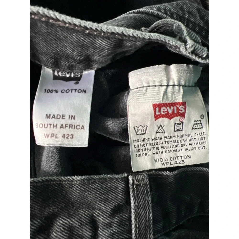 Vintage Levi 501 Jeans 2000's Denim Black Buttonfly Size 40x32‎